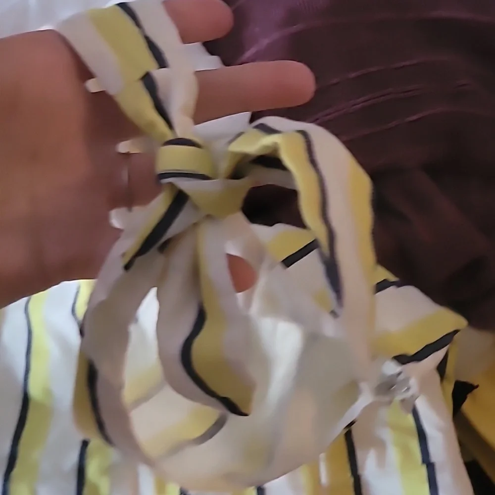 NWOT CUPCAKES AND CASHMERE MARGUERITE STRIPE DRESS W/ SHOULDER TIES Size 6 - Picture 7 of 7